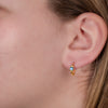 Minimalist Sterling Silver Chain Hoop Earrings with High-Quality Cubic Zirconia – Lightweight Everyday Jewelry for Women