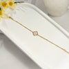 18K Gold Clover Necklace and Bracelet Set – Real Gemstone Jewelry in Mother of Pearl, Malachite, and Black Onyx