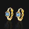 Minimalist Sterling Silver Chain Hoop Earrings with High-Quality Cubic Zirconia – Lightweight Everyday Jewelry for Women