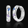 Butterfly Huggie Hoop Earrings β Sterling Silver Mini Hoops with Colorful CZ Stones, Hypoallergenic & Lightweight Jewelry