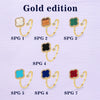 Adjustable Clover Spinner Ring β Gold & Silver Editions with Multiple Gemstone Colors for Stress Relief & Style