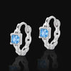 Minimalist Sterling Silver Chain Hoop Earrings with High-Quality Cubic Zirconia – Lightweight Everyday Jewelry for Women