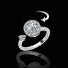 925 Silver Plated Spinner Ring with Cubic Zirconia – Elegant Adjustable Fidget Ring for Women