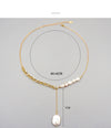 Size chart for baroque pearl necklace – 44+6 cm chain and 7 cm pendant drop, handmade-style bridal jewelry