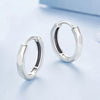 Minimalist Sterling Silver Huggie Hoop Earrings – Small Unisex Everyday Hoops, 925 Silver Lightweight Earrings for Men & Women