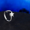 Adjustable Moon and Star Spinner Ring – Celestial Silver-Tone Fidget Ring for Stress Relief and Meditation