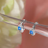 Minimalist Sterling Silver Chain Hoop Earrings with High-Quality Cubic Zirconia – Lightweight Everyday Jewelry for Women