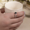 Adjustable Moon and Star Spinner Ring – Celestial Silver-Tone Fidget Ring for Stress Relief and Meditation