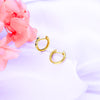 925 Sterling Silver Star Huggie Hoop Earrings – Minimalist Dainty Hoops with Blue & White CZ Stones, Hypoallergenic & Nickel-Free