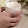 Adjustable Moonstone Spinner Ring β Elegant Silver-Tone Fidget Jewelry for Anxiety Relief & Meditation