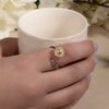 Adjustable Sunflower Spinner Ring – Gold & Silver Cubic Zirconia Fidget Ring for Women & Men