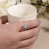 925 Silver Plated Spinner Ring with Cubic Zirconia – Elegant Adjustable Fidget Ring for Women