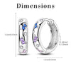 Butterfly Huggie Hoop Earrings β Sterling Silver Mini Hoops with Colorful CZ Stones, Hypoallergenic & Lightweight Jewelry