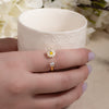 Adjustable Daisy Pearl Spinner Ring β Gold-Plated Fidget Ring for Women, Enamel Flower Anxiety Ring, Nature-Inspired Jewelry