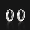 Minimalist Sterling Silver Huggie Hoop Earrings – Small Unisex Everyday Hoops, 925 Silver Lightweight Earrings for Men & Women