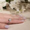 925 Silver Plated Spinner Ring with Cubic Zirconia – Elegant Adjustable Fidget Ring for Women