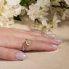 Adjustable Sunflower Spinner Ring – Gold & Silver Cubic Zirconia Fidget Ring for Women & Men