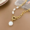 Luxe Pearl Necklace & Bracelet β Elegant Gift Set in Gold Finish