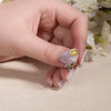 Adjustable Sunflower and Butterfly Spinner Ring – Silver-Plated Fidget Jewelry with Colorful Zirconia for Women
