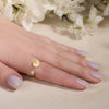 Adjustable Daisy Pearl Spinner Ring β Gold-Plated Fidget Ring for Women, Enamel Flower Anxiety Ring, Nature-Inspired Jewelry