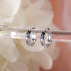 Butterfly Huggie Hoop Earrings β Sterling Silver Mini Hoops with Colorful CZ Stones, Hypoallergenic & Lightweight Jewelry