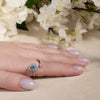 Evil Eye Spinner Ring – Adjustable Silver Plated Anxiety Ring with Blue Zircon – Protection Fidget Jewelry for Women