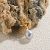 Baroque Pearl Necklace — Natural Freshwater Pearl Pendant on 24K Gold Plated Sterling Silver Chain
