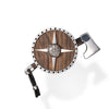Shield Pendant with Axe and Black Cubic zirconia