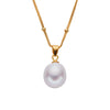 Baroque Pearl Necklace — Natural Freshwater Pearl Pendant on 24K Gold Plated Sterling Silver Chain