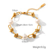 Luxe Pearl Necklace & Bracelet β Elegant Gift Set in Gold Finish