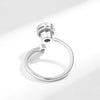 Adjustable Moonstone Spinner Ring β Elegant Silver-Tone Fidget Jewelry for Anxiety Relief & Meditation