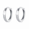 Minimalist Sterling Silver Huggie Hoop Earrings – Small Unisex Everyday Hoops, 925 Silver Lightweight Earrings for Men & Women