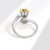Adjustable Ladybug Flower Spinner Ring – Cute Anxiety Relief Jewelry, Open Wrap Ring for Women, Nature Inspired Gift