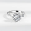 925 Silver Plated Spinner Ring with Cubic Zirconia – Elegant Adjustable Fidget Ring for Women