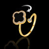 Adjustable Clover Spinner Ring β Gold & Silver Editions with Multiple Gemstone Colors for Stress Relief & Style