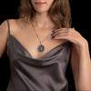 Admire the exquisite craftsmanship of the sterling silver Tree of Life pendant. Each branch and leaf is carefully designed to represent the interconnectedness of life and nature. This pendant is a meaningful accessory for those who cherish spirituality, wisdom, and personal growth, crafted with attention to detail.
