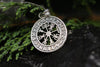 In this close-up, you can see the intricate lines of the Vegvisir symbol, carved with precision into the sterling silver. Known as a Viking compass, this powerful amulet is believed to offer protection and guidance. The oxidized silver finish highlights every detail, making it a stunning piece of Norse Pagan jewelry. This pendant is a must-have for those who appreciate craftsmanship and symbolic jewelry.