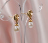 925 Sterling Silver Pearl Drop Earrings – Elegant Freshwater Pearl Jewelry for Women