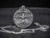 This stunning Tree of Life pendant is handcrafted from 925 sterling silver, showcasing intricate branches and roots symbolizing connection and growth. The rich detailing brings a sense of nature’s beauty to life, making it a perfect spiritual piece. A unique gift for those who appreciate Norse mythology and symbolism.