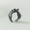 Experience the gothic bat ring from every angle, highlighting the intricate craftsmanship that went into creating this piece. Whether you're a collector of gothic rings, or simply looking for something unique and artistic, this ring will add a touch of mystery to your look.