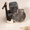 925 Sterling Silver Viking Shield Pendant with Axe and Black Cubic zirconia Accents.