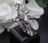 Faith-inspired sterling silver pendant with prayer hands and detailed thorns