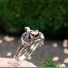 In this close-up, you can see the intricate texture of each snake’s scales, enhancing the realism and beauty of the design. The oxidized silver finish accentuates every detail, making this ring a standout piece that brings together artistry and symbolism, perfect for fans of unique jewelry.