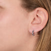 Butterfly Huggie Hoop Earrings β Sterling Silver Mini Hoops with Colorful CZ Stones, Hypoallergenic & Lightweight Jewelry