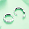 Minimalist Sterling Silver Huggie Hoop Earrings – Small Unisex Everyday Hoops, 925 Silver Lightweight Earrings for Men & Women