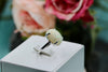 Large Statement Ring. Natural Opal Ring, Fire Opal Silver Ring, Silver Fire Opal Engagement Ring, Soliter Opal Silver Ring