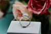 Large Statement Ring. Natural Opal Ring, Fire Opal Silver Ring, Silver Fire Opal Engagement Ring, Soliter Opal Silver Ring