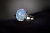 Natural Opal Silver Ring, Opal Engagement Ring, Soliter Opal Silver Ring, Anniversary Promise Ring, Jewellery present for Ledies,