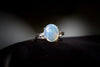 Natural Opal Silver Ring, Opal Engagement Ring, Soliter Opal Silver Ring, Anniversary Promise Ring, Jewellery present for Ledies,