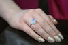 Natural Opal Silver Ring, Opal Engagement Ring, Soliter Opal Silver Ring, Anniversary Promise Ring, Jewellery present for Ledies,